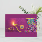 Happy Diwali Holiday Card Feestdagenkaart (Staand voorkant)