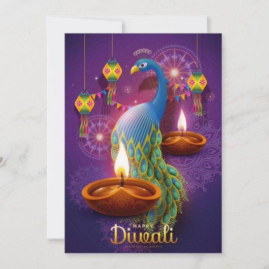 Happy Diwali Holiday Card Feestdagenkaart (Voorkant)