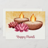 Happy Diwali Holiday Card Feestdagenkaart (Voorkant / Achterkant)