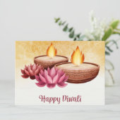 Happy Diwali Holiday Card Feestdagenkaart (Staand voorkant)