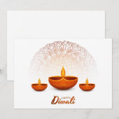 Happy Diwali Holiday Card Feestdagenkaart (Voorkant / Achterkant)