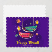Happy Diwali Holiday Card Feestdagenkaart (Voorkant / Achterkant)