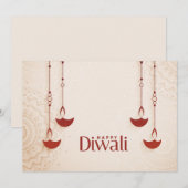 Happy Diwali Holiday Card Feestdagenkaart (Voorkant / Achterkant)
