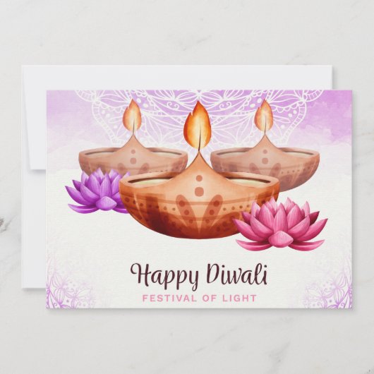 Happy Diwali Holiday Card Feestdagenkaart (Voorkant)