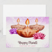 Happy Diwali Holiday Card Feestdagenkaart (Voorkant / Achterkant)