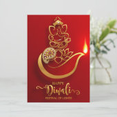 Happy Diwali Holiday Card Feestdagenkaart (Staand voorkant)