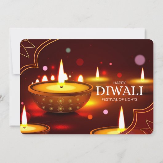 Happy Diwali Holiday Card Feestdagenkaart (Voorkant)