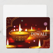 Happy Diwali Holiday Card Feestdagenkaart (Voorkant / Achterkant)