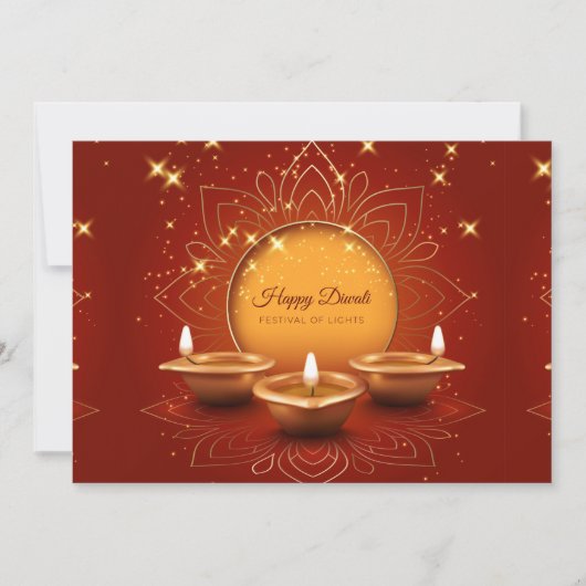 Happy Diwali Holiday Card Feestdagenkaart (Voorkant)