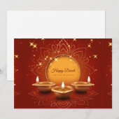 Happy Diwali Holiday Card Feestdagenkaart (Voorkant / Achterkant)