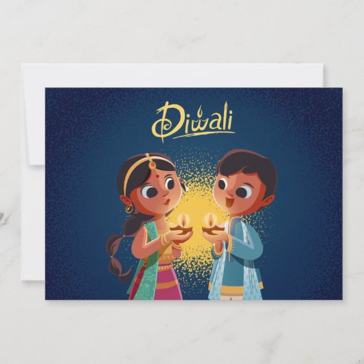 Happy Diwali Holiday Card Feestdagenkaart (Voorkant)
