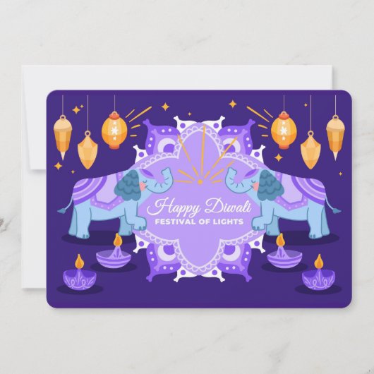 Happy Diwali Holiday Card Feestdagenkaart (Voorkant)