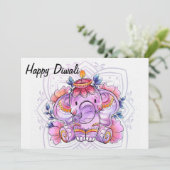 Happy Diwali Holiday Card Feestdagenkaart (Staand voorkant)
