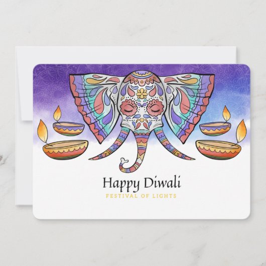 Happy Diwali Holiday Card Feestdagenkaart (Voorkant)