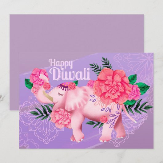 Happy Diwali Holiday Card Feestdagenkaart (Voorkant / Achterkant)