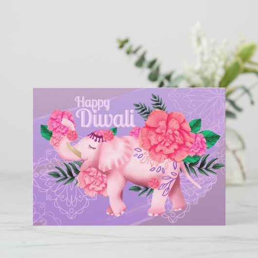 Happy Diwali Holiday Card Feestdagenkaart (Staand voorkant)