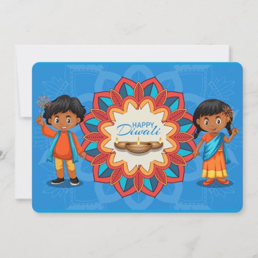 Happy Diwali Holiday Card Feestdagenkaart (Voorkant)