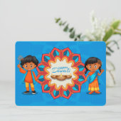 Happy Diwali Holiday Card Feestdagenkaart (Staand voorkant)