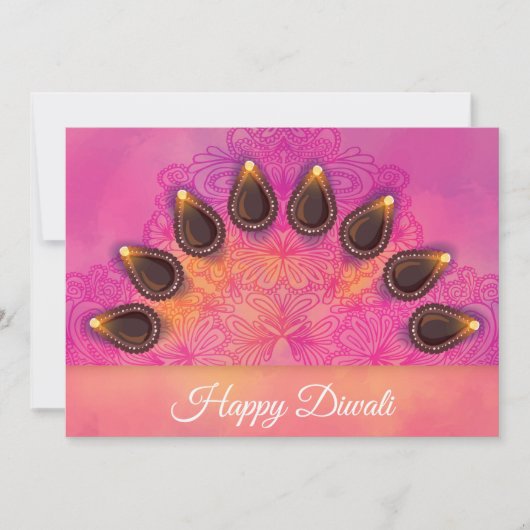 Happy Diwali Holiday Card Feestdagenkaart (Voorkant)
