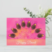 Happy Diwali Holiday Card Feestdagenkaart (Staand voorkant)