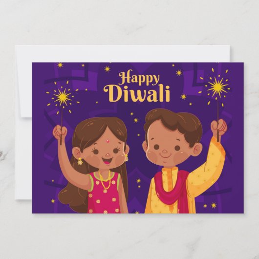 Happy Diwali Holiday Card Feestdagenkaart (Voorkant)