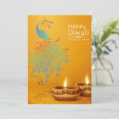 Happy Diwali Holiday Card Feestdagenkaart (Staand voorkant)