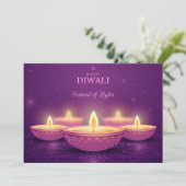 Happy Diwali Holiday Card Feestdagenkaart (Staand voorkant)