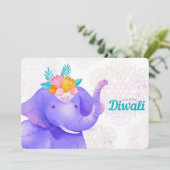 Happy Diwali Holiday Card Feestdagenkaart (Staand voorkant)