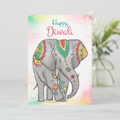 Happy Diwali Holiday Card Feestdagenkaart (Staand voorkant)