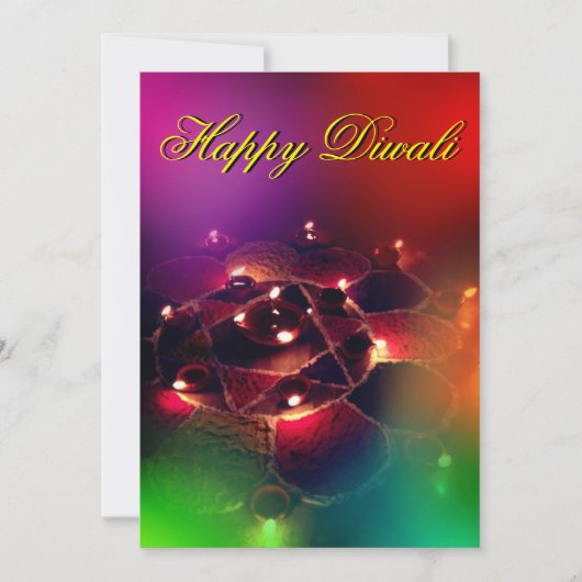 Happy Diwali Holiday Card Feestdagenkaart (Voorkant)