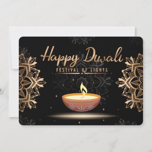 Happy Diwali Holiday Card Feestdagenkaart (Voorkant)