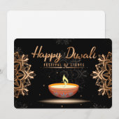 Happy Diwali Holiday Card Feestdagenkaart (Voorkant / Achterkant)