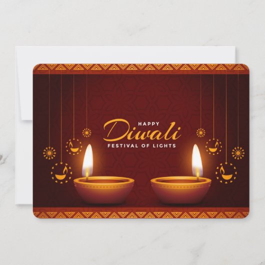 Happy Diwali Holiday Card Feestdagenkaart (Voorkant)