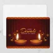 Happy Diwali Holiday Card Feestdagenkaart (Voorkant / Achterkant)