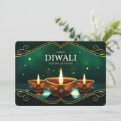 Happy Diwali Holiday Card Feestdagenkaart (Staand voorkant)