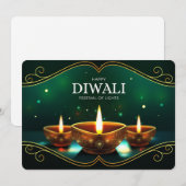 Happy Diwali Holiday Card Feestdagenkaart (Voorkant / Achterkant)
