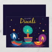 Happy Diwali Holiday Card Feestdagenkaart (Voorkant / Achterkant)