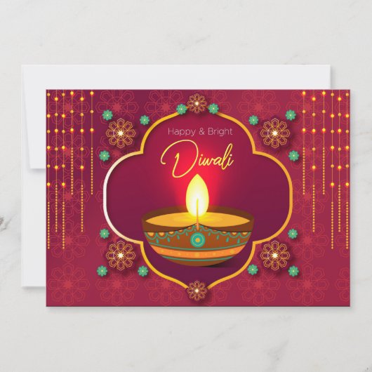 Happy Diwali Holiday Card Feestdagenkaart (Voorkant)