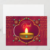 Happy Diwali Holiday Card Feestdagenkaart (Voorkant / Achterkant)