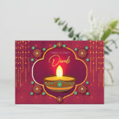 Happy Diwali Holiday Card Feestdagenkaart (Staand voorkant)