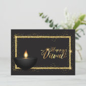 Happy Diwali Holiday Card Feestdagenkaart (Staand voorkant)