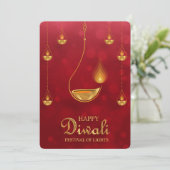 Happy Diwali Holiday Card Feestdagenkaart (Staand voorkant)