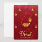 Happy Diwali Holiday Card Feestdagenkaart (Voorkant / Achterkant)