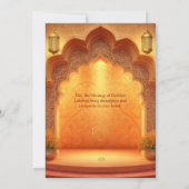 Happy Diwali Holiday Gold Lamps Light Kaart (Achterkant)