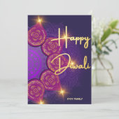 Happy Diwali Indian Festival Feestdagenkaart (Staand voorkant)