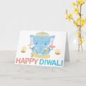 Happy Diwali Kaart (Gele Bloem)