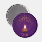 Happy Diwali - Kandle lit Magneet (Voorkant / Achterkant)