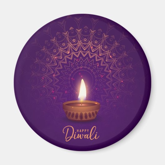 Happy Diwali - Kandle lit Magneet (Voorkant)
