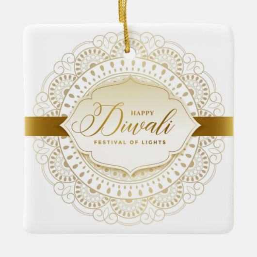 Happy Diwali Keramisch Ornament (Voorkant)