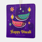 Happy Diwali Keramisch Ornament (Links)